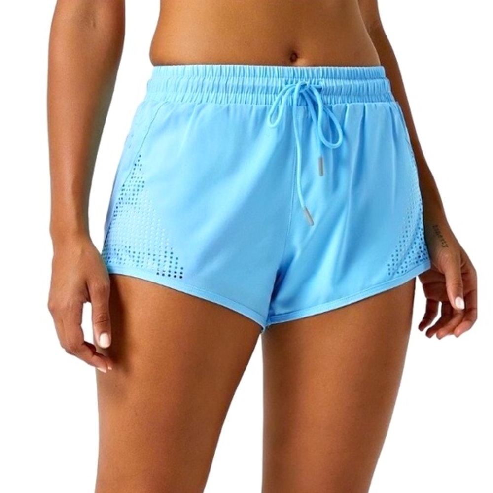 Halara Mid Rise Drawstring Cut Out 2-in-1 Shorts Size S